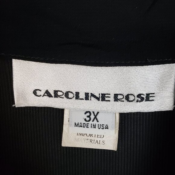 Caroline Rose Jacket Top Abstract Art Dot Black Blue Asymmetrical Topper Size 3X - Picture 5 of 11